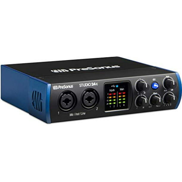 192 kHz USB-C Audio Interface mit software bundle inklusive Studio One Artist DAW Streaming und Podcasting 2 Eingänge//2 Ausgänge Ableton Live Lite und mehr für Aufnahme PreSonus Studio 24c